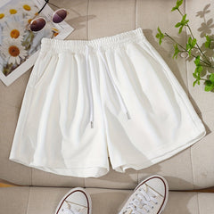 Drawstring Solid Shorts for Women Summer & Spring
