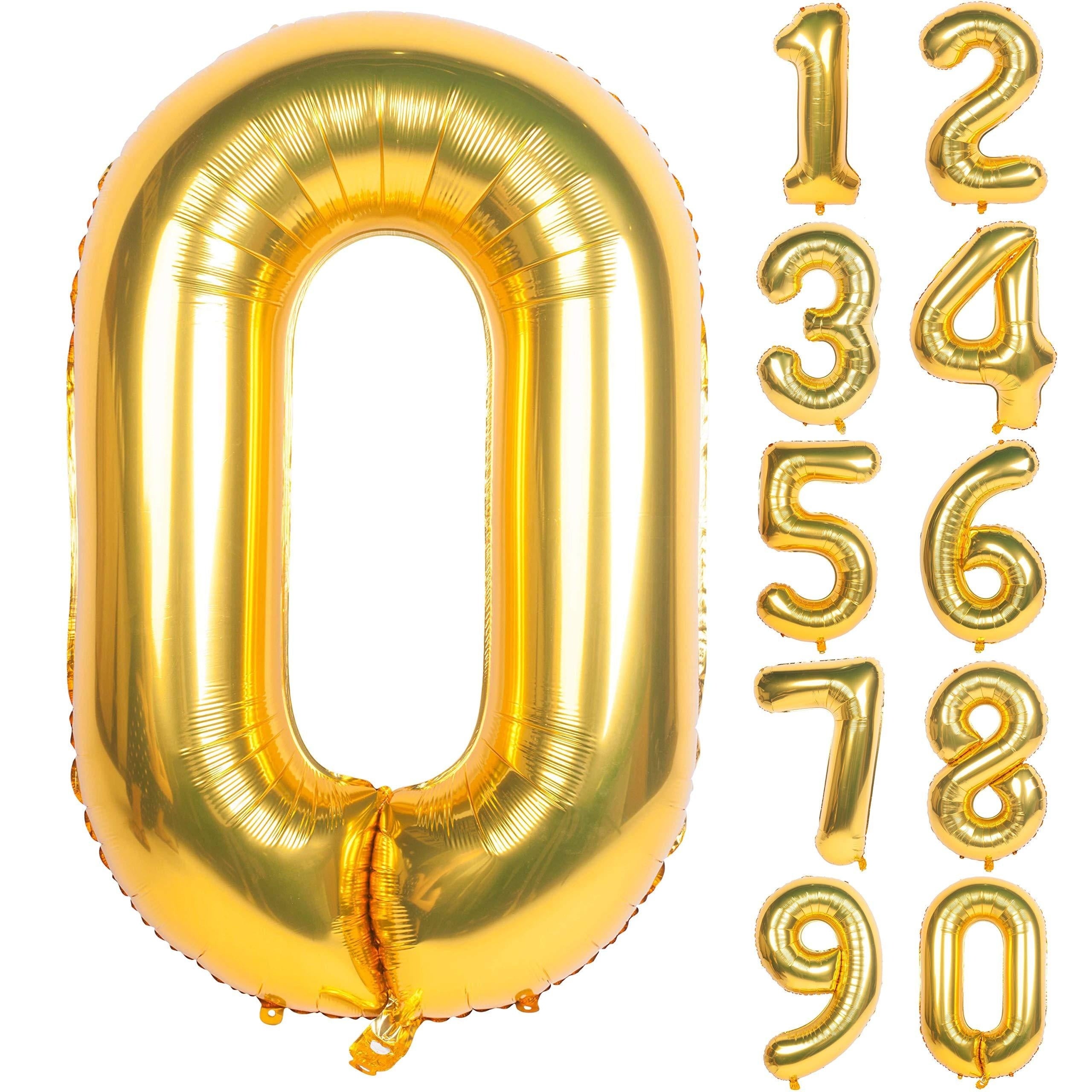 Golden Birthday Number Aluminum Film Balloons 101 6 Cm