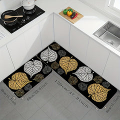 2pcs Kitchen Rug Set Soft Cushioned Anti Fatigue Mat Waterproof