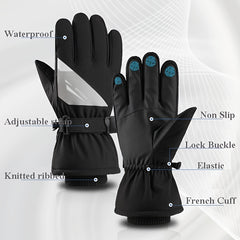 Men's Winter Gloves Waterproof Touch Screen Fingers