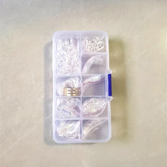 10 Grids Jewelry Accessories Set Open/Closed Rings & Lobster Clasp + Tool Pliers