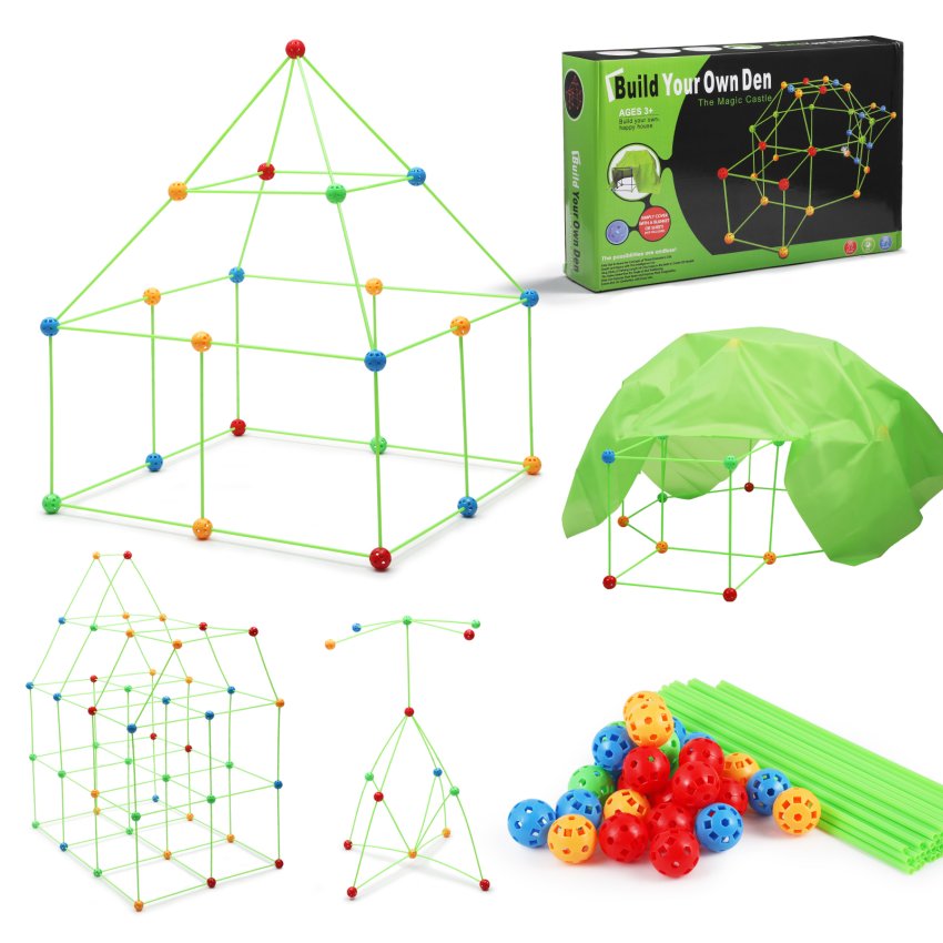 86Pc Glow In Dark Fort Building Kit STME Toys 6-12 Yr Old Boys Girls DIY
