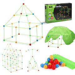 86Pc Glow In Dark Fort Building Kit STME Toys 6-12 Yr Old Boys Girls DIY