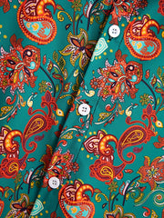 Paisley Pattern Men's Long Sleeve Shirt For Autumn