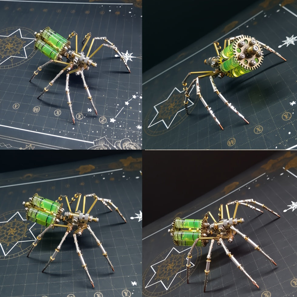 3D Metal Spider Puzzle Model Kit DIY Steampunk Mechanical Assembly Toy