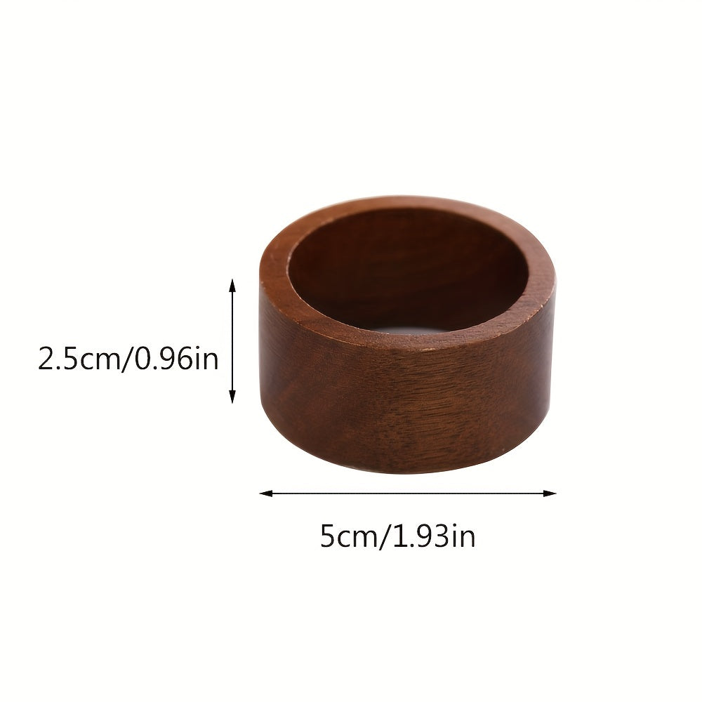 4pcs Wooden Napkin Rings Handcrafted Wood Napkin Rings Perfect For Dining