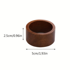 4pcs Wooden Napkin Rings Handcrafted Wood Napkin Rings Perfect For Dining