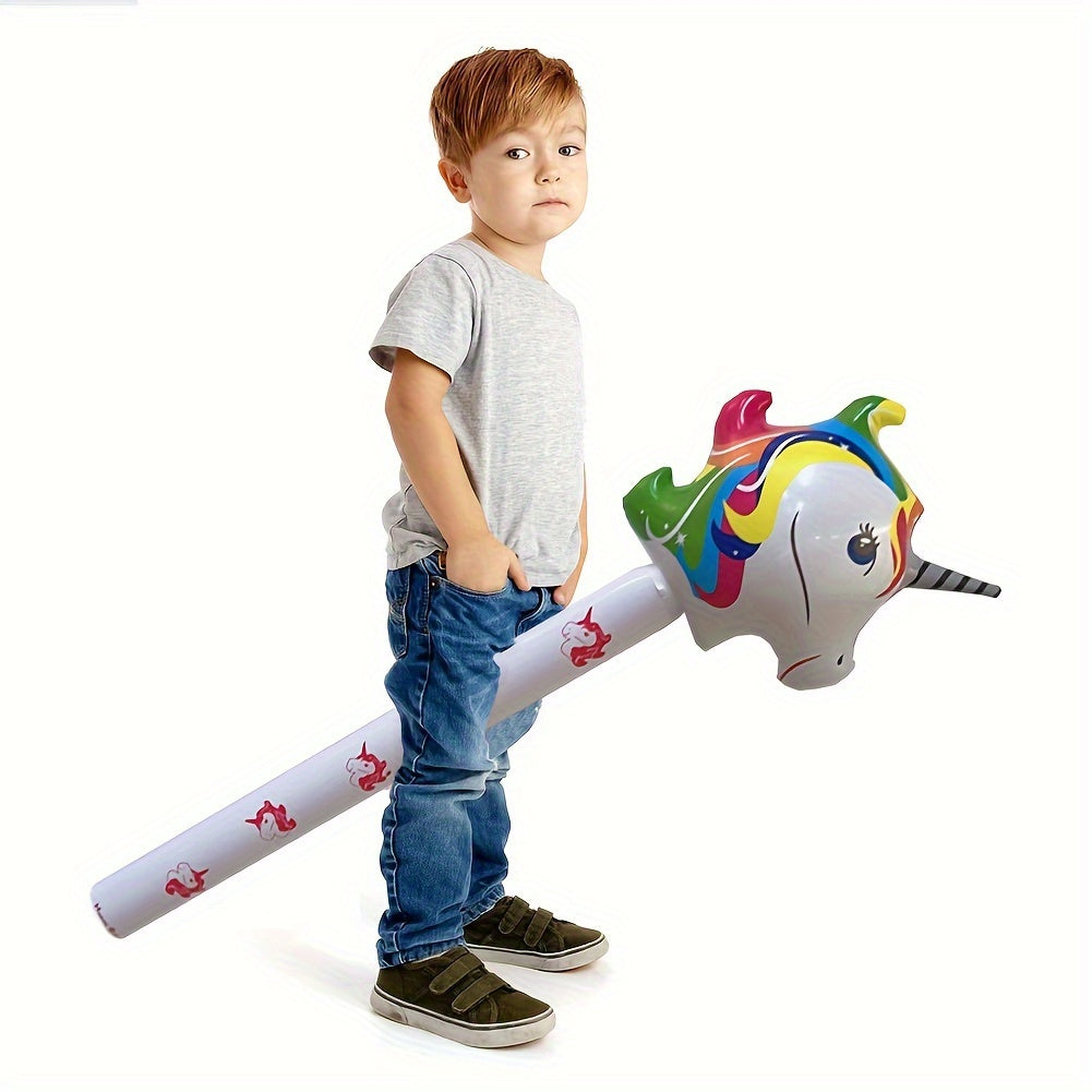 1PC Animal Inflatable Unicorn Stick Party Props Game Mounts