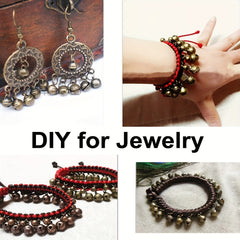 100pcs Mini Retro Bronze Small Bells For DIY Christmas Bracelet Necklace