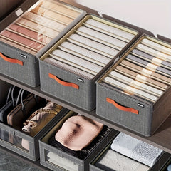 Foldable Storage Box for Wardrobe Clothes Container Grids Bag