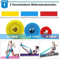4pcs Elastic Resistance Bands for Physical Therapy Strength Training