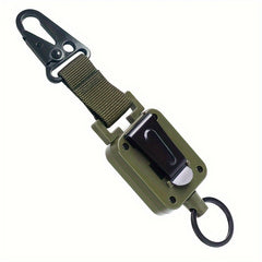 Retractable Backpack Hanging Buckle Keychain Keyring Outdoor Tool