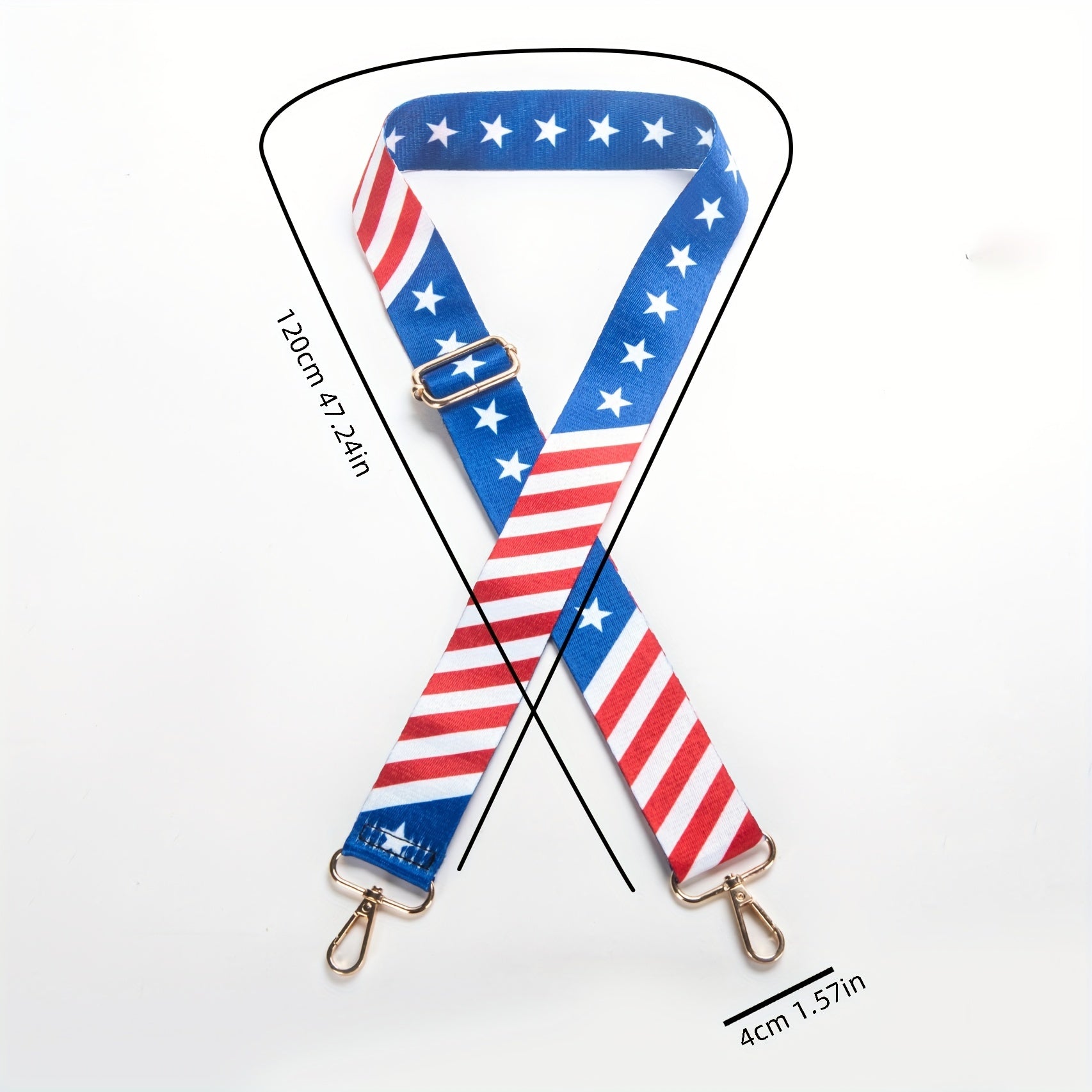 Colorful Flag Print Shoulder Strap Replacement Belt