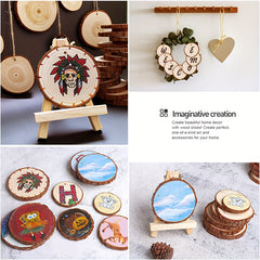 Hand painted Pine Log Pieces - Garden Shooting Props Crafts