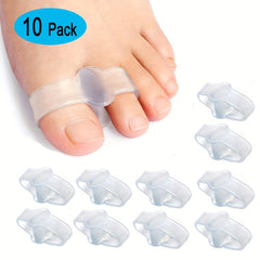 5 Pairs Gel Toe Corrector Toe Separators Silicone Big Toe Spacer for Bunion Pain