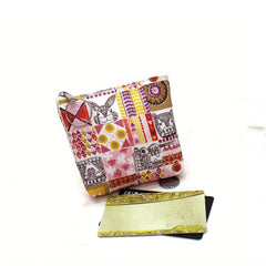 Rural Art Printing Wallet Coin Purse Girl Card Case Key Bag