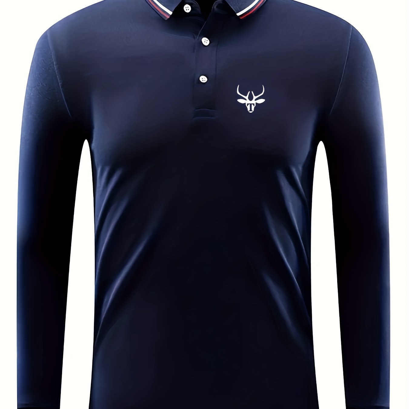 Men's Long Sleeve Lapel Golf Tennis Sports Shirt Top