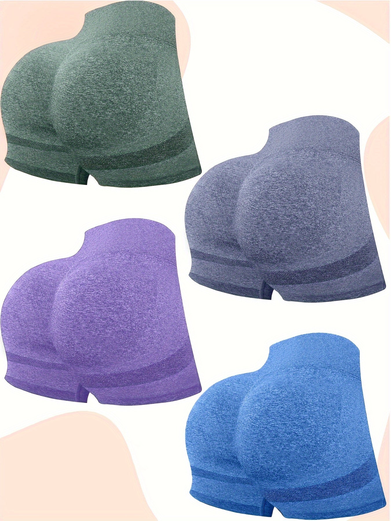 Seamless Yoga Shorts High Stretch Sports Shorts