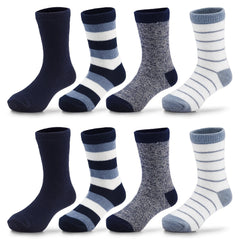 Kids Striped Non slip Crew Socks for Boys and Girls