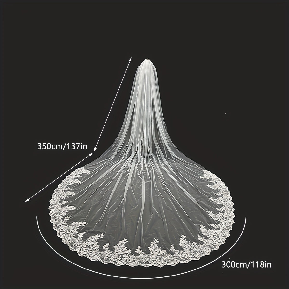 Baroque Wedding Veil Cathedral Long Veil