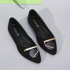 Women's Pointed Toe Flat Shoes Geometric Slip On Ballet Flats