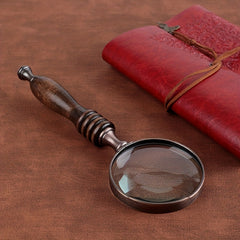 Vintage 10X Optical Glass Handheld Magnifying Glass