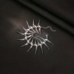 Punk Style Thorns Fishbone Bracelet for Halloween Party