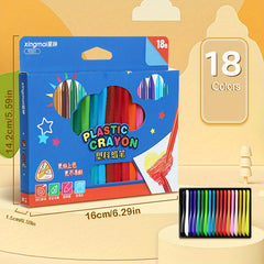 36pcs Triangular Crayon Set with Case for Toddlers - Non Toxic