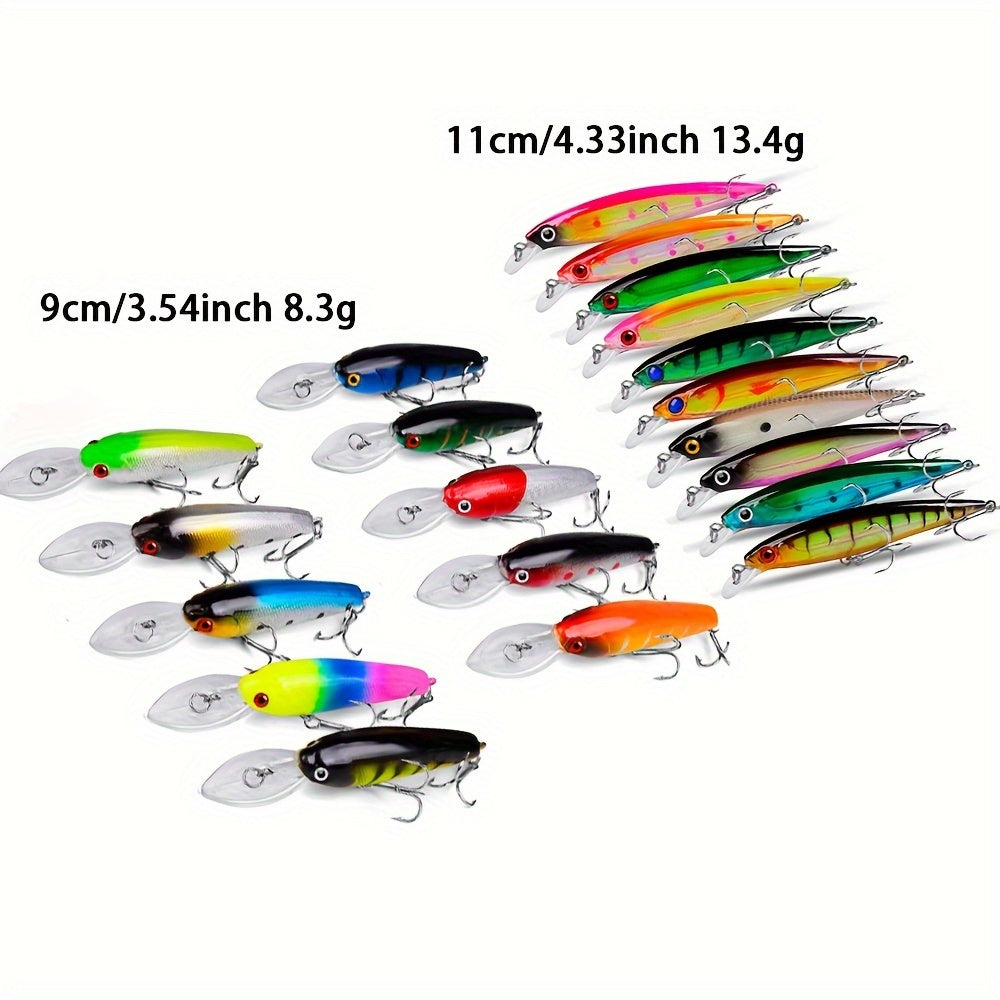 20 25 28pcs Popper Fishing Lure Minnow Sinking Bionic Plastic Fishing Bait