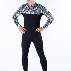 Men's Geometric Neoprene Wetsuit Warm Anti Jellyfish One Piece Back Zipper