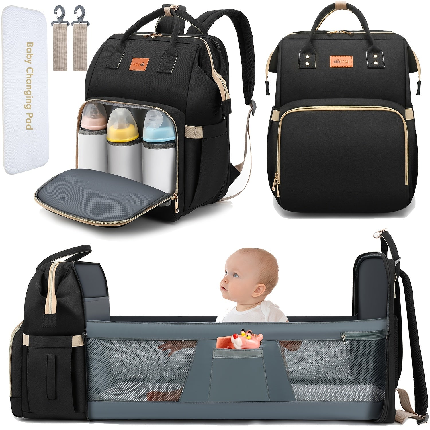 Large Capacity Mommy Bag with Crib