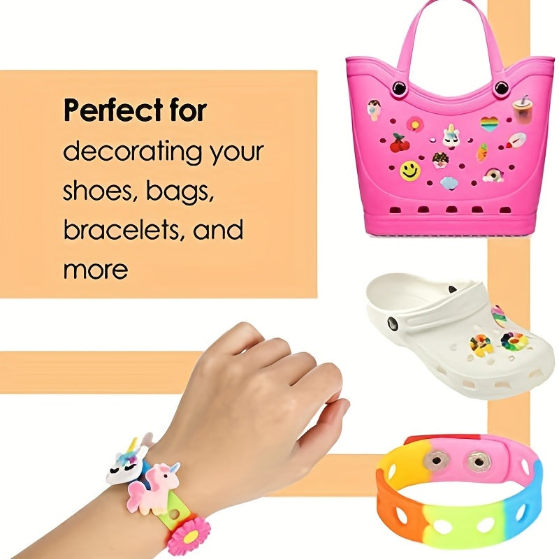 Cartoon Shoe Charms PVC Shoe Decoration for DIY Clog Sandals Bracelets