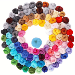 100pcs Needle Felting Wool Roving DIY Craft Spinning Blend
