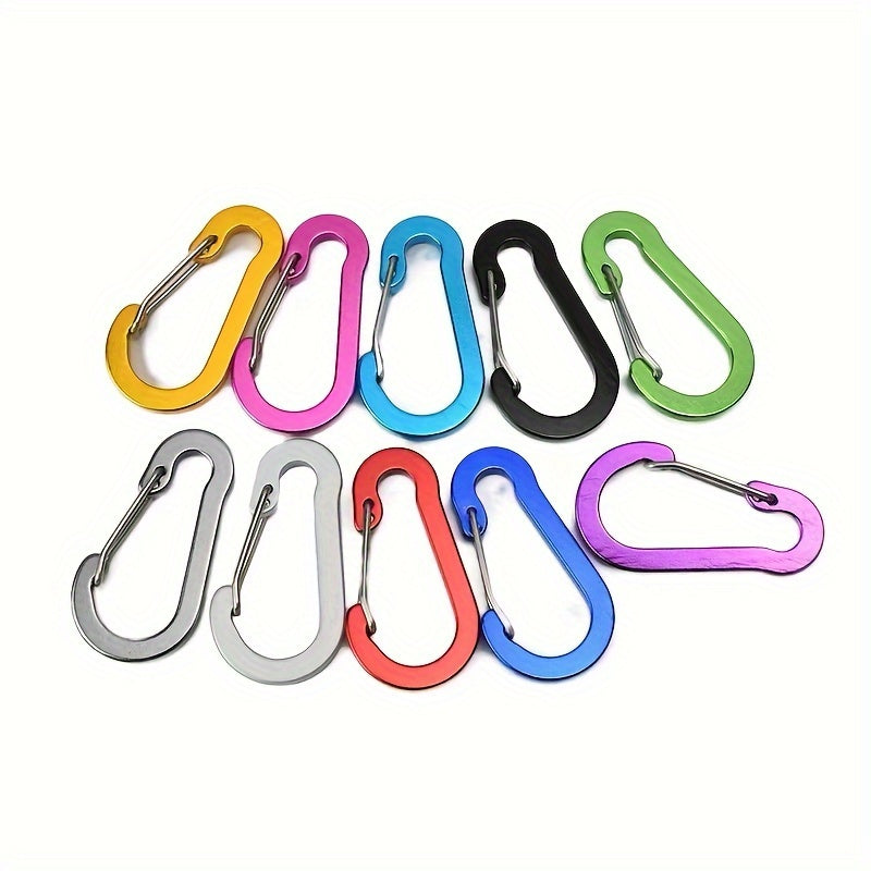 6pcs Aluminum Alloy S-shaped Quick Hanging Key Chain Backpack Buckle