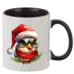 11oz Funny Bird Printed Coffee Mug Cup Christmas Theme Ceramic Mug