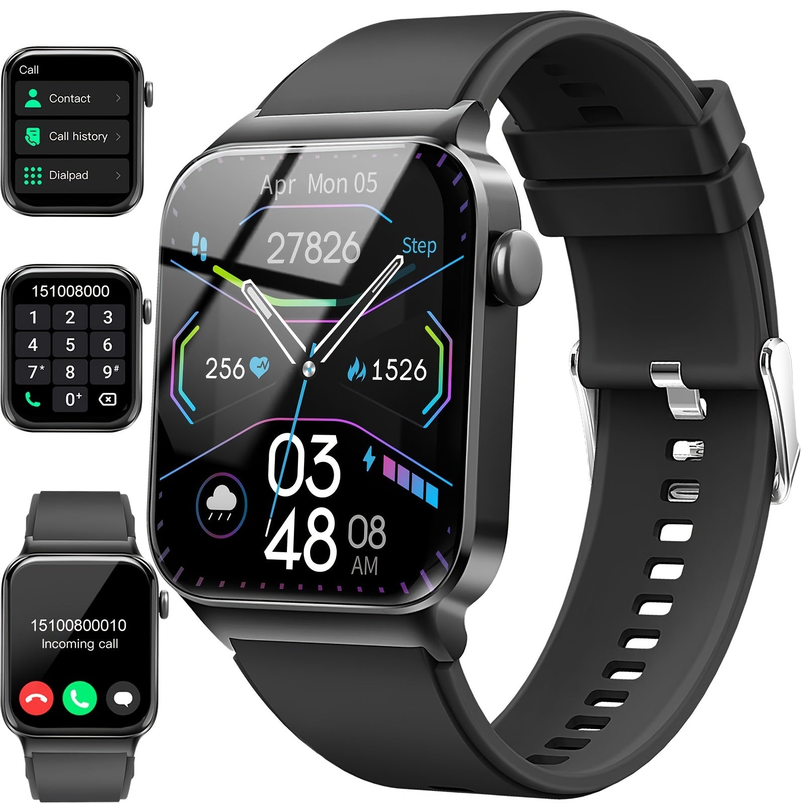 T50 Smartwatch 1.85 inch Fitness Tracker Calls Sleep Monitor Sports Edition