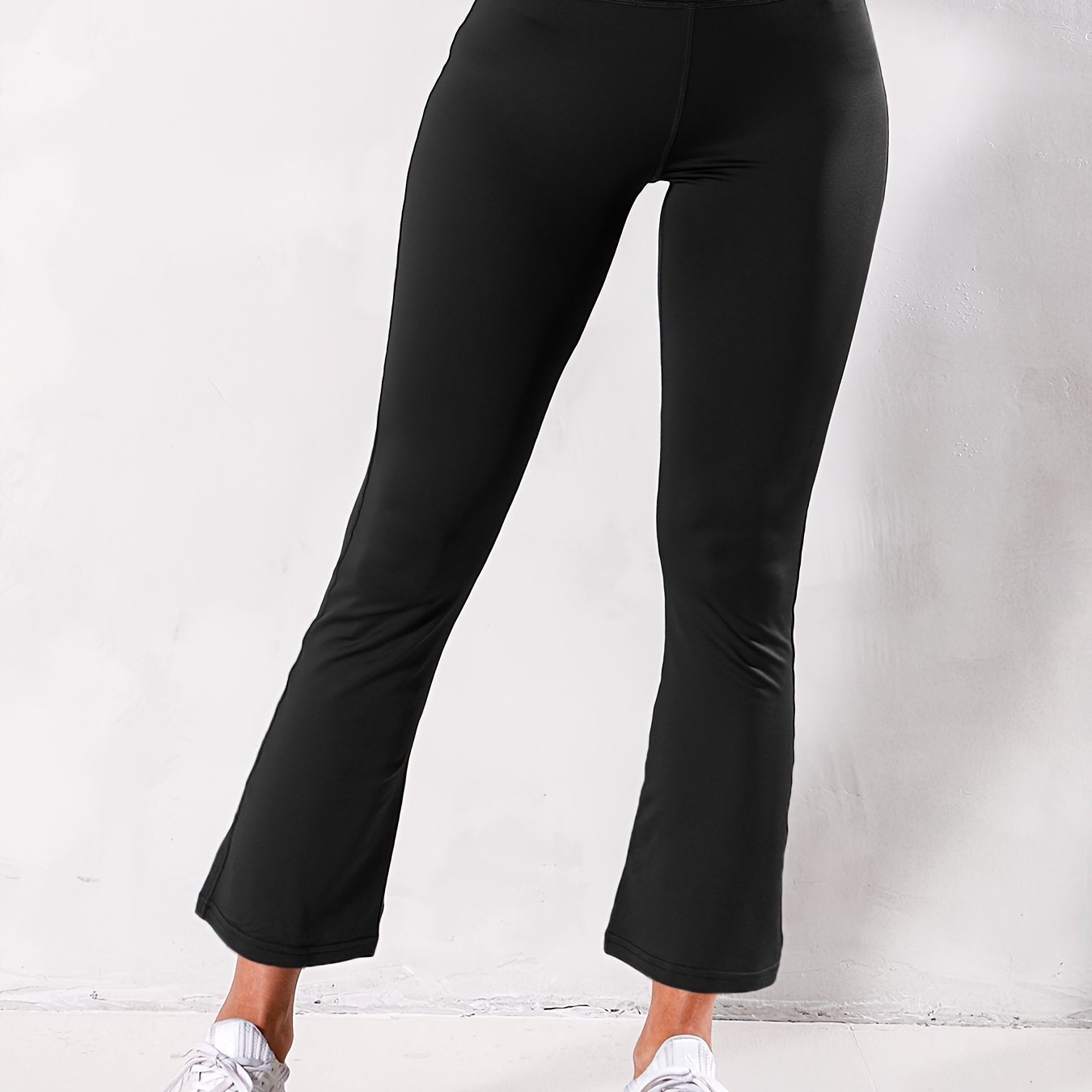 High Stretch Flared Yoga Pants Solid Bootcut Sports Activewear