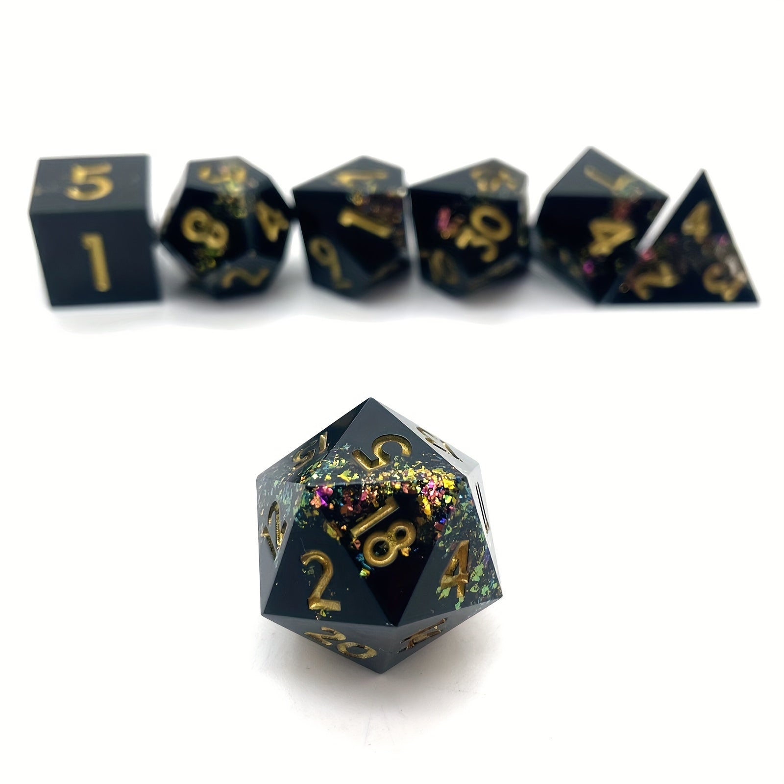 7pcs Digital Colorful Dice Game Accessories
