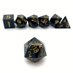 7pcs Digital Colorful Dice Game Accessories