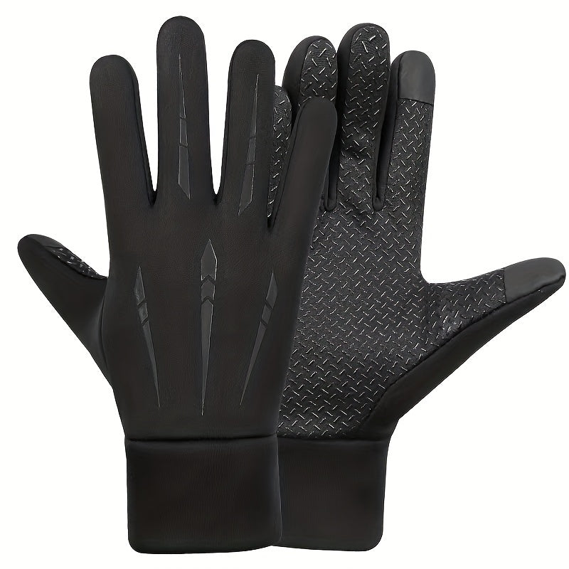 Winter Warm Gloves With Velvet Unisex Outdoor Gloves For Fishing Cycling