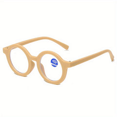 Round Frame Glasses Flat Mirror Glasses For Baby Girls Kids