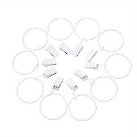 10pcs DIY Curtain Clip Set Shower Curtain Hook Roller Ball Hook