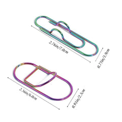 2pcs Colorful Metal Pen Clips for Journals & Bills