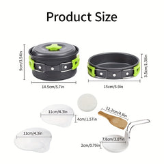 Camping Cooking Set Portable Tableware Pot With Storage Bag