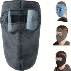 Winter Cycling Full Face Mask Dustproof Anti Fog Windproof Mask With Goggles