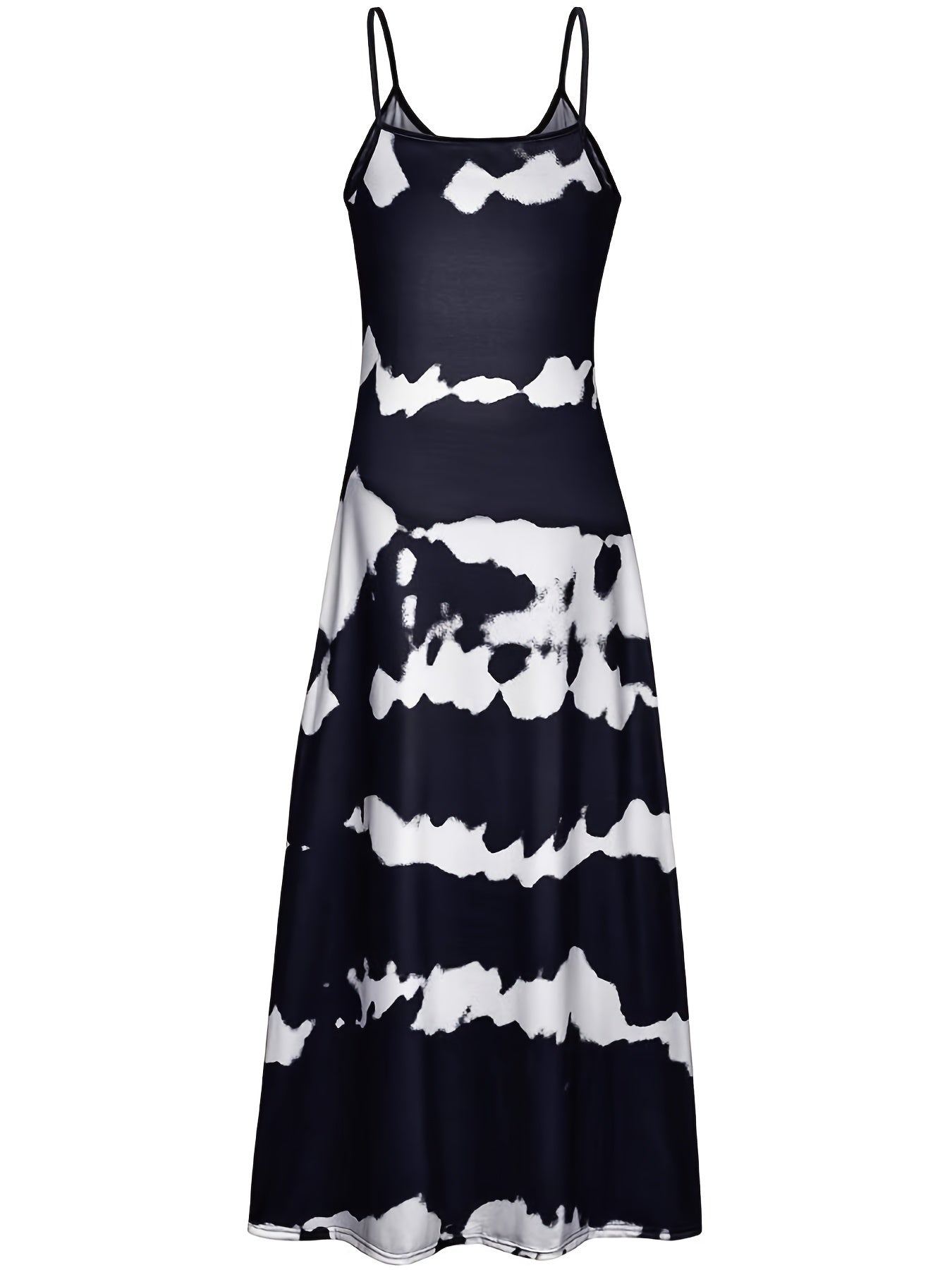 Tie Dye Strip Cami Maxi Dress Women's Plus