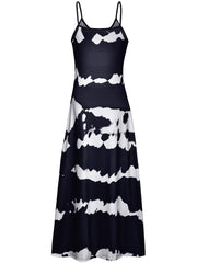 Tie Dye Strip Cami Maxi Dress Women's Plus