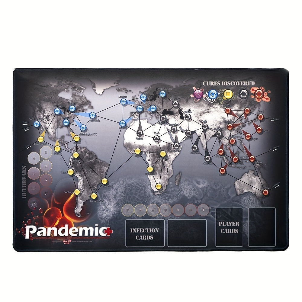 Pandemic Board Game Play Mat Base Game Family Board Game Map Player Mat