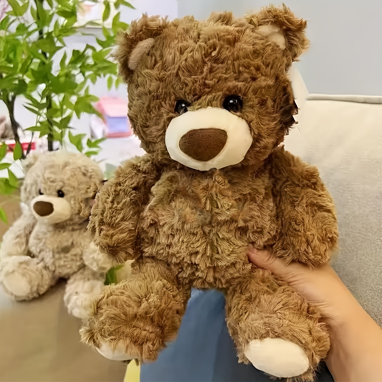 Teddy Bear Plush Toy Deep Brown Ivory Perfect Birthday Gift Boys Girls