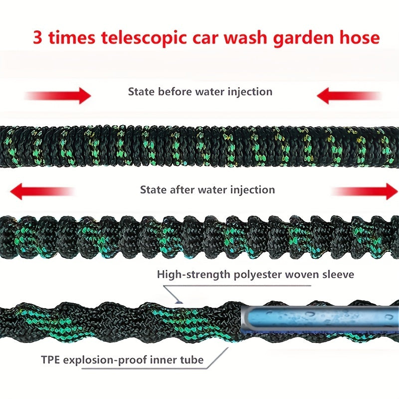 Flexible High Pressure Garden Hose 125ft for Lawn Irrigation